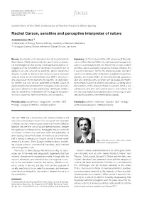 Rachel Carson, Sensitive and Perceptive Interpreter of Nature