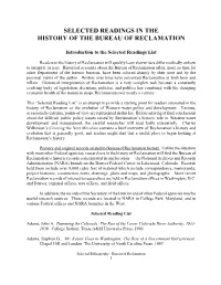 Reclamation Selected Bibliography