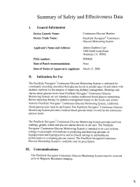 Summary of Safety and Effectiveness Data
