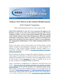 Turkey's New Moves in the Eastern Mediterranean