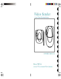 Video Sender AUDIO/VIDEO EXTENDER SYSTEM