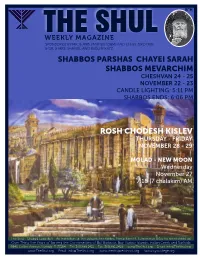11.21.2019-Chayei-Sara-Webcopy.Pdf