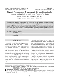 Bilateral Video-Assisted Thoracoscopic Surgery Resection for Multiple Mediastinal Myelolipoma: Report of a Case