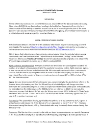 Celestial Radio Sources Whitham D