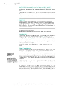 Delayed Presentation of a Retained Fecalith