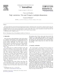 Taiji Variations: Yin and Yang in Multiple Dimensions
