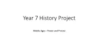 Year 7 History Project