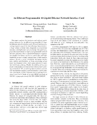 An Efficient Programmable 10 Gigabit Ethernet Network Interface Card