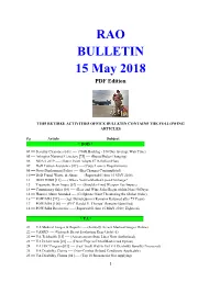 Bulletin 180515 (PDF Edition)