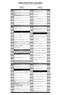 Copy of Video Schedule 2018.Xlsx
