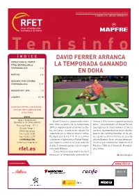 David Ferrer Arranca La Temporada Ganando En Doha