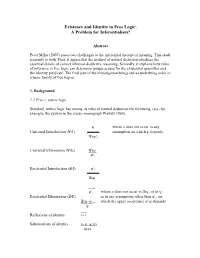 Existence and Identity in Free Logic: a Problem for Inferentialism?