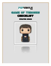 Game of Thrones Checklist Updated 6/12/19