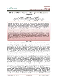 Mechanical Characterization of Biodegradable Linen Fiber Composites
