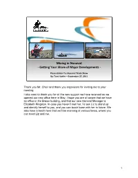 Mining in Nunavut ‐ Getting Your Share of Major Developments ‐