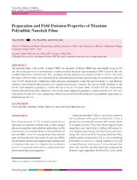 Preparation and Field Emission Properties of Titanium Polysulfide