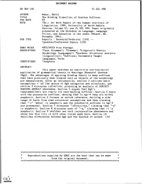 The Binding Properties of Quechua Suffixes. PUB DATE 93 NOTE 75P.; In: Work Papers of the Summer Institute of Linguistics, 1993