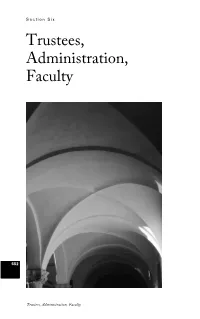 Trustees, Administration, Faculty