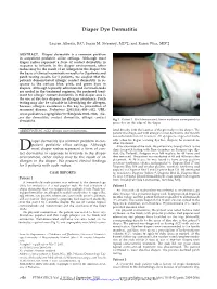 Diaper Dye Dermatitis