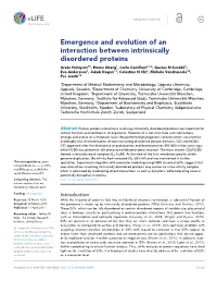 Emergence and Evolution of an Interaction Between Intrinsically