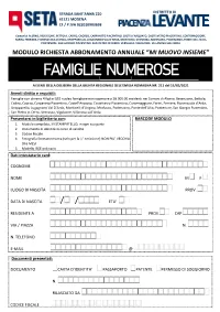 Modulo FAMIGLIE NUMEROSE 2021