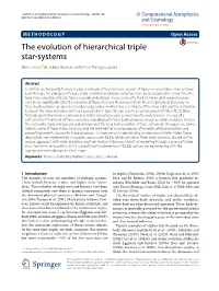 The Evolution of Hierarchical Triple Star-Systems