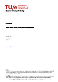 Timing Attacks and the NTRU Public-Key Cryptosystem