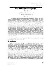 Aesthetics and Development of Architectural Openings in the Old