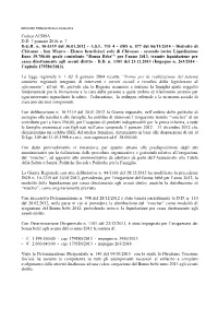 Codice A1509A D.D. 7 Gennaio 2016, N. 7 D.G.R. N. 10-3319 Del 30.01.2012 - A.S.L