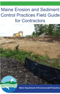 Maine Erosion and Sediment Control Practices Field Guide for Contractors