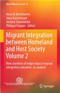 Migrant Integration Between Homeland and Host Society Volume 2 How Countries of Origin Impact Migrant Integration Outcomes: an Analysis