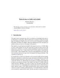 Natural Observer Fields and Redshift 1 Introduction