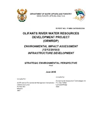 Olifants River Water Resources Development Project (Orwrdp)