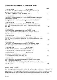 Planning Applications for 28Th April 2004 (West)