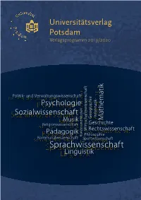 Verlagsprogramm 2019/2020