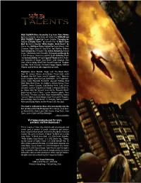 WILD TALENTS Rules Created by Greg Stolze Rules Written