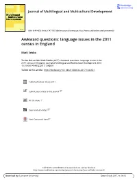 Awkward Questions: Language Issues in the 2011 Census in England