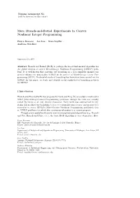 Branch-And-Bound Experiments in Convex Nonlinear Integer Programming
