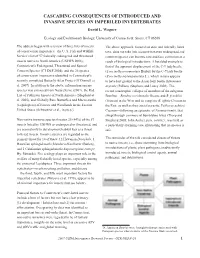 Cascading Consequences of Introduced and Invasive Species on IMPERILED INVERTEBRATES David L