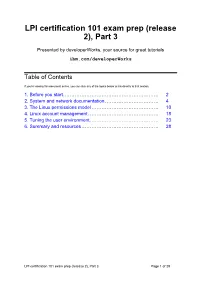 LPI Certification 101 Exam Prep (Release 2), Part 3
