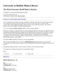 Mark Chowaniec World Music Collection