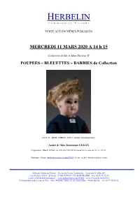POUPEES – BLEUETTES – BARBIES De Collection