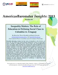 Americasbarometer Insights: 2013 Number 86