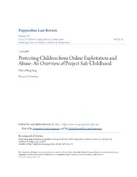 An Overview of Project Safe Childhood Debra Wong Yang