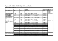 Appendix 4 - Details of S106 Deposits to Be Allocated