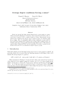 Average Degree Conditions Forcing a Minor∗