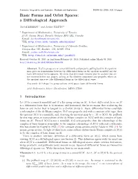 Basic Forms and Orbit Spaces: a Diffeological Approach