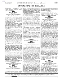 Extensions of Remarks E485 EXTENSIONS of REMARKS