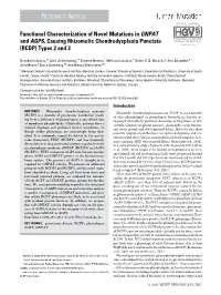 Functional Characterization of Novel Mutations in GNPAT and AGPS, Causing Rhizomelic Chondrodysplasia Punctata (RCDP) Types 2 and 3