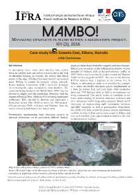 MAMBO!DƒÃÊ͊ Ma N a G I N G C O Ntravaux F L I C T S Dei N Recherche S L U M S W I Tsur H I Nl'afrique a R E L O De C a L'est T I O N P R O J E C T
